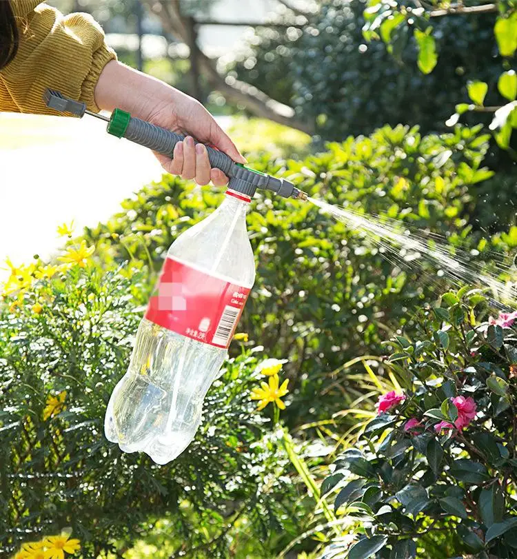 Boquillas de pulverizador de 1 Uds., tapas de pulverización de mano, grifo de botella de presión de repuesto para riego de jardín de césped interior y exterior