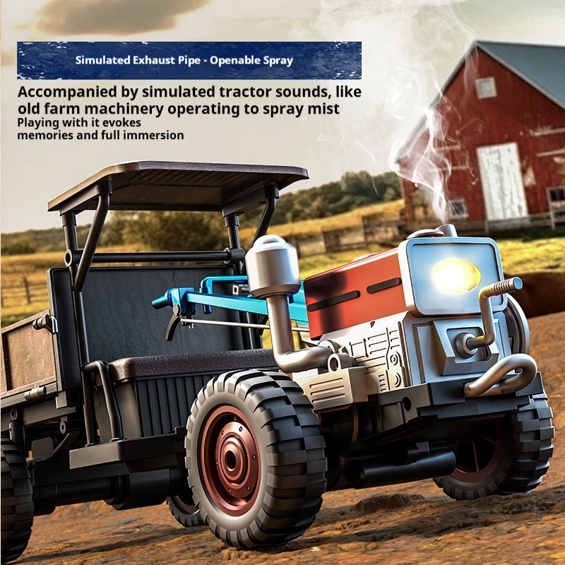 รถไถเดินตาม JJRC รุ่น c8836 แบบจำลองย้อนยุค รถบังคับวิทยุ ของเล่นเด็กผู้ชาย