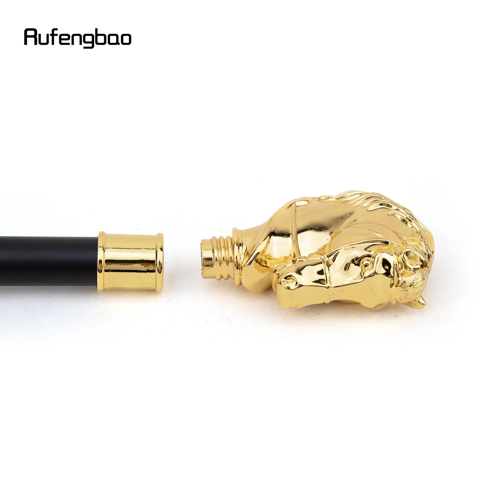 الذهبي الحصان رئيس الحيوان الأزياء عصا الزخرفية تأثيري خمر حزب المشي قصب Crosier أداء المرحلة قصب 93 سنتيمتر