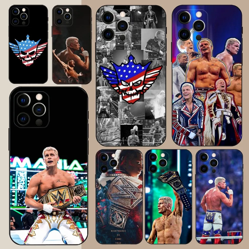 Cody R-Rhodes American N-Nightmare  Phone Case For Apple iPhone 15,14,13,12,11,Pro,X,XS,Max,XR,Plus,Mini Soft Black Cover