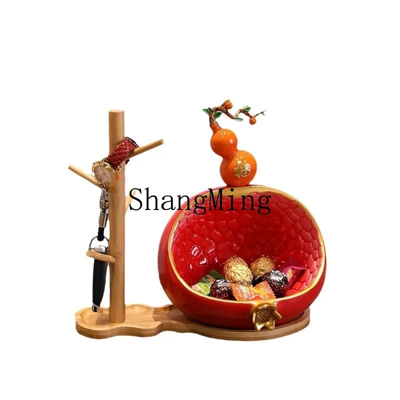 

PYH pomegranate Duozi Duofu key storage rack, gourd storage ornament entrance key simulation pomegranate