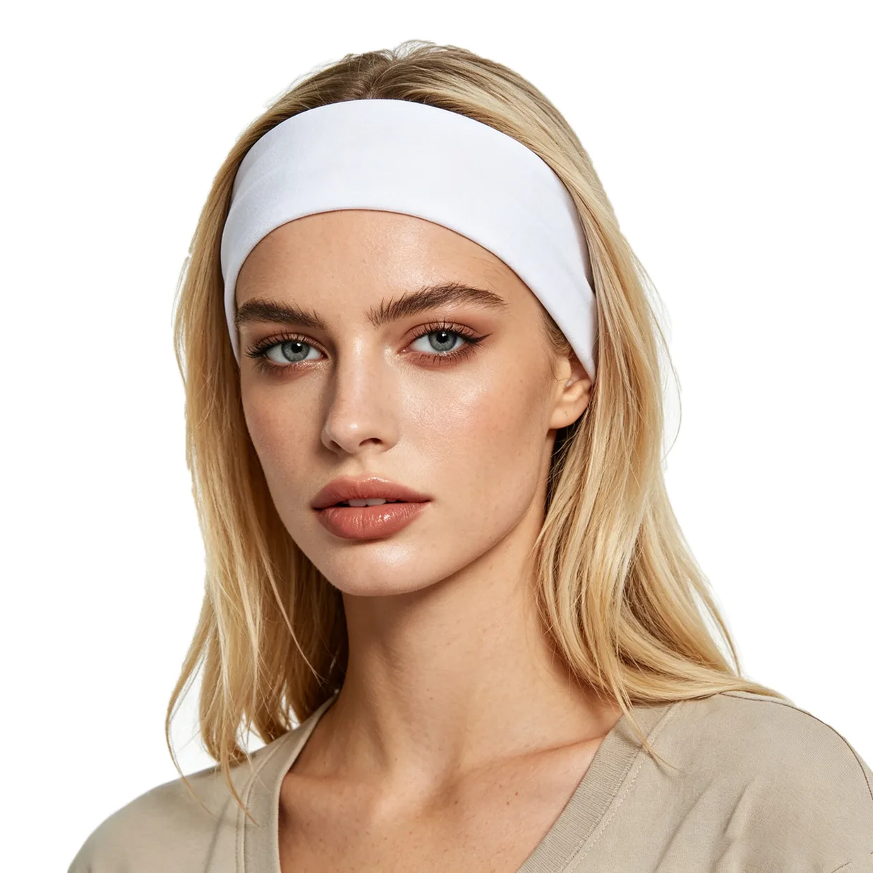 2PCS Yoga Sport Elastic Headbands Non-Slip Sweatband Sports Gym Headband Women Men Breathable Basketball Fitness Yoga Hair Band