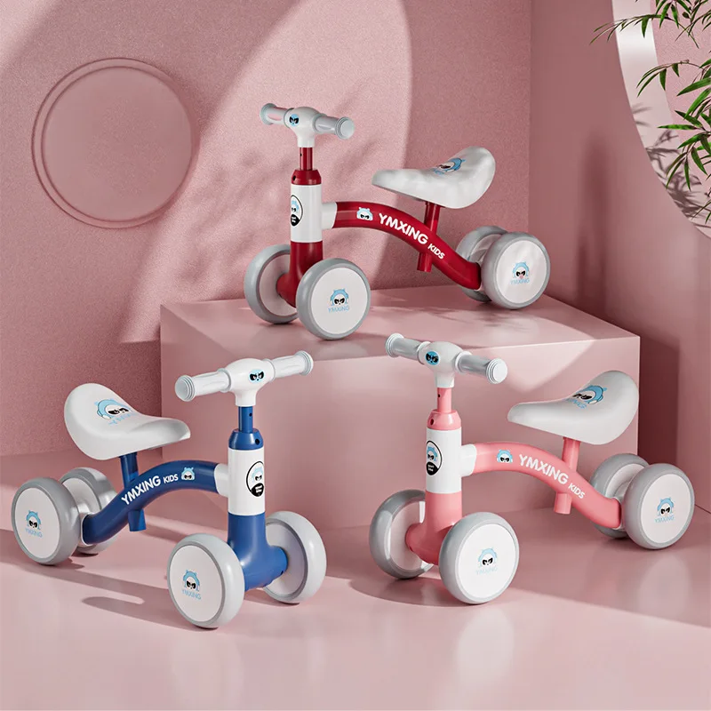 Baby Balance Bike for boys and girls, sliding four-wheel Yo-yo for toddlers 10-36 months, no pedals, 1st birthday gift