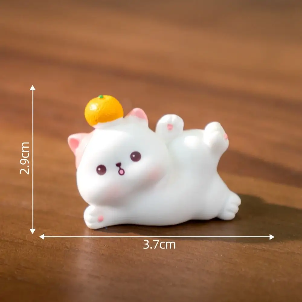 

Kids Gift Cartoon Cat Figurines Miniatures Cute DIY Handicraft Mini Cat Ornament Resin Crafts Kitten Statue Home Office Decor