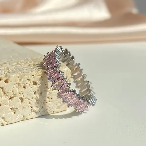 10 best sales गुलाबी पत्थर की अंगूठी - №9