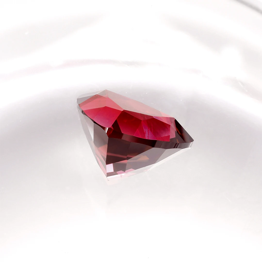 

Eme jewe Lab Grown Ruby Trillion Cut Gemstone for Charms Advanced Jewelry Making Materials DIY With AGL Certificate