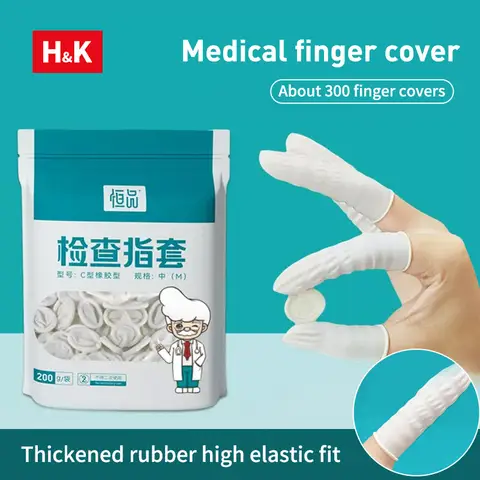 50/200 pces berços descartáveis dos dedo cobre proteção antiderrapante anti-estática para a limpeza da beleza massagem reparação eletrônica