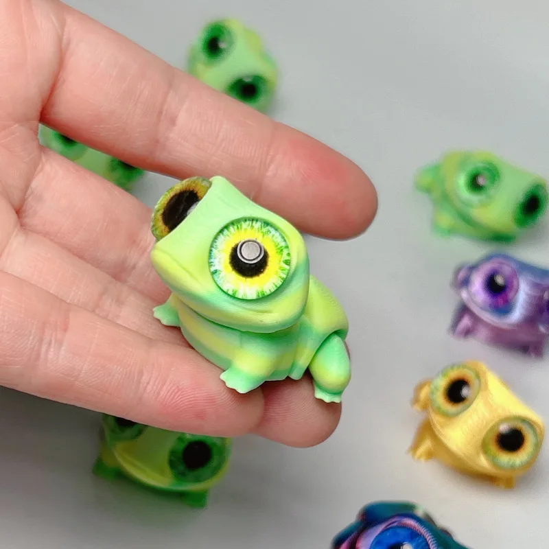 New Multi-jointed Movable Kawaii Frog with Big Eyes 3D Printed for Living Room Home Decoration Accessories Kids Gift Figurines