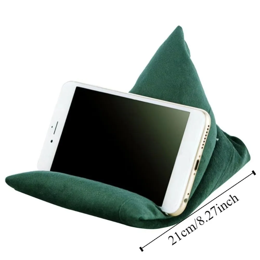 Velvet Pillows Mobile Phone Holder Skin Friendly DIY Crafts Triangle Phone Stand Cushion Multi-functional Soft Fabric Phone Rack