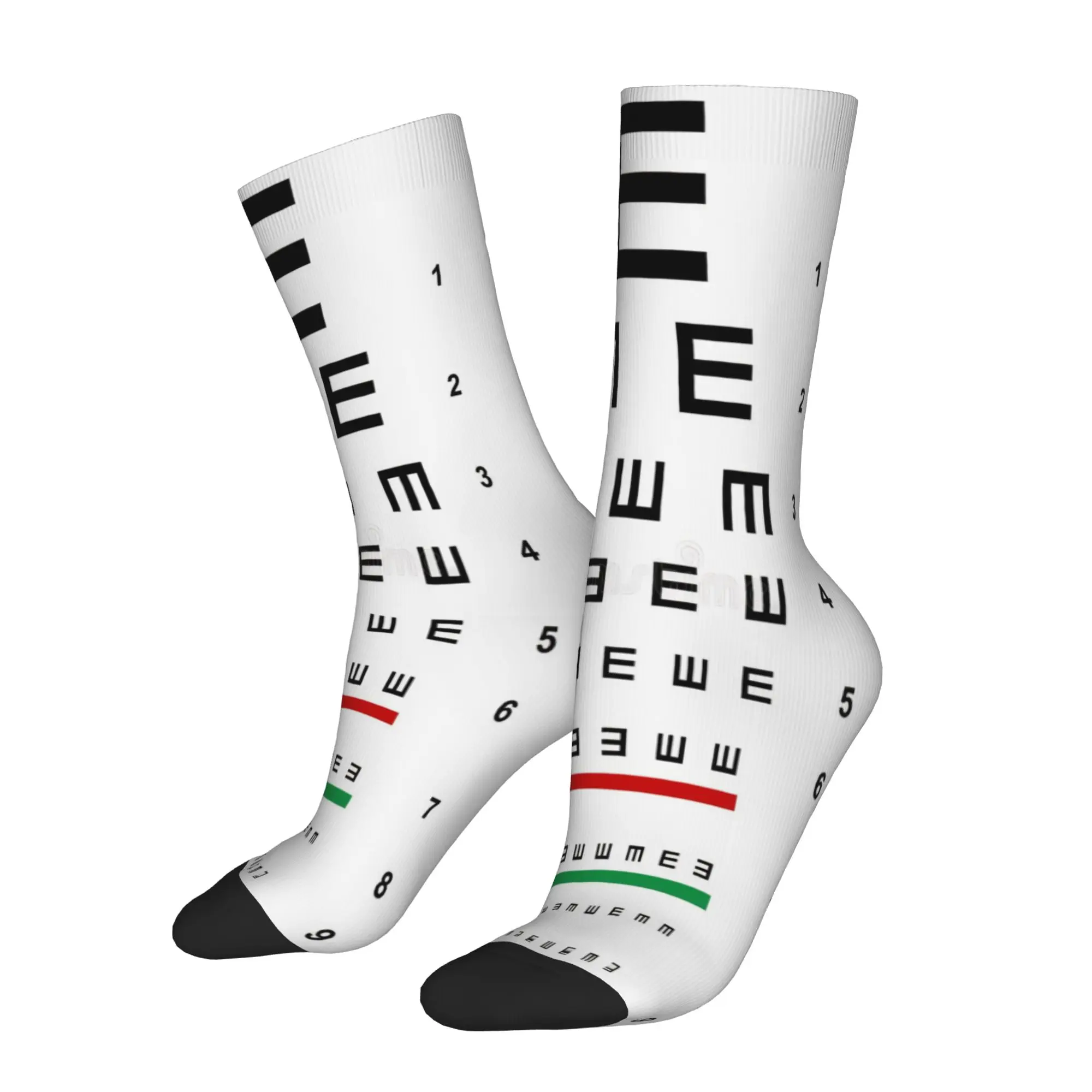Cozy  Men Women Socks Eye Chart Accessories Cute  High Quality Socks All Season