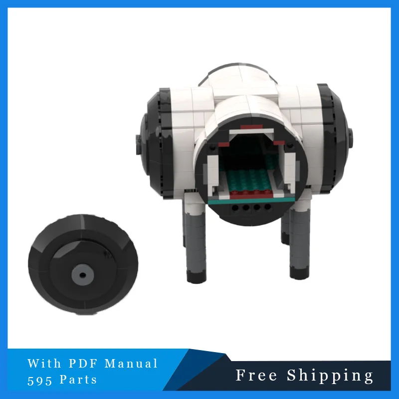 595 pezzi di blocchi di costruzione modulari con scomparto bianco del mare profondo modello educativo giocattoli di assemblaggio fai da te set per ragazzi regali di compleanno per adulti