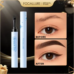 FOCALLURE-crema de Gel para cejas 3D, lápiz delineador de ojos 2 en 1, 3 colores, resistente al agua, larga duración, potenciador de pomada para cejas, cosméticos de maquillaje