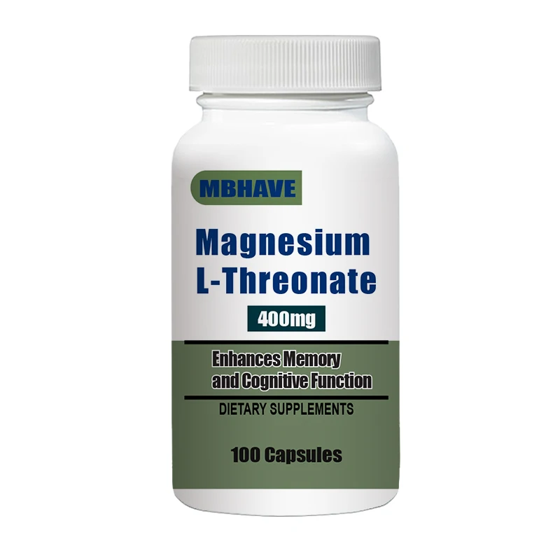 New product promotion Buy 1 get 1 free Free Shipping Brain Boost Magnesium L-Threonate Supplement, 400mg 100 Capsules