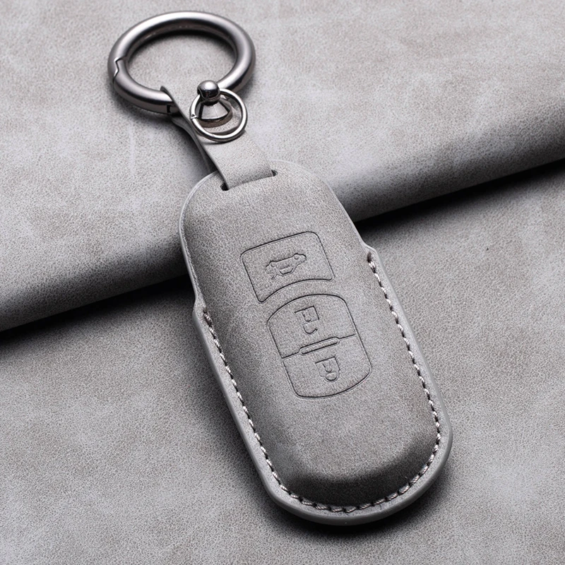 

Leather Car Remote Key Case Cover For Mazda 2 3 6 Atenza Axela Demio CX-5 CX5 CX-3 CX7 CX-9 2015 2016-2019 Keychain Accessories