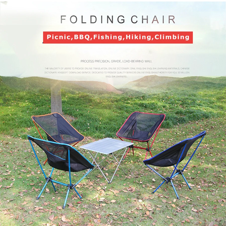 Camping Chairs Collapsible Lightweight Leisure Chair Foldable Detachable Ultralight Travel Chair for Fishing BBQ Garden Hiking