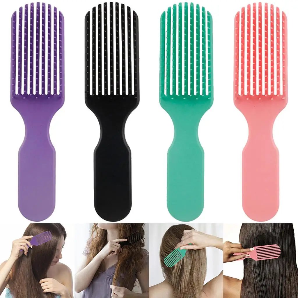 فرشاة فك تشابك الشعر متينة ومتعددة الوظائف ومريحة للتدليك الأساسية وخفيفة الوزن ومريحة للشعر البلاستيكي للرجال والأطفال