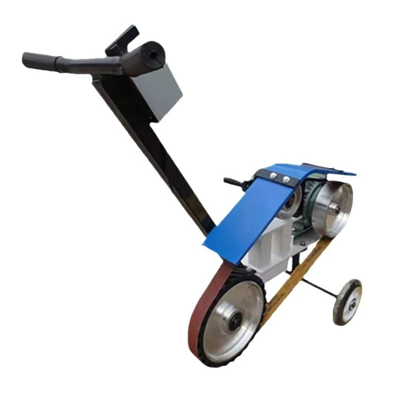 

Hand-pushed belt grinding wheel grinder, tank body inner circle boiler steel plate weld