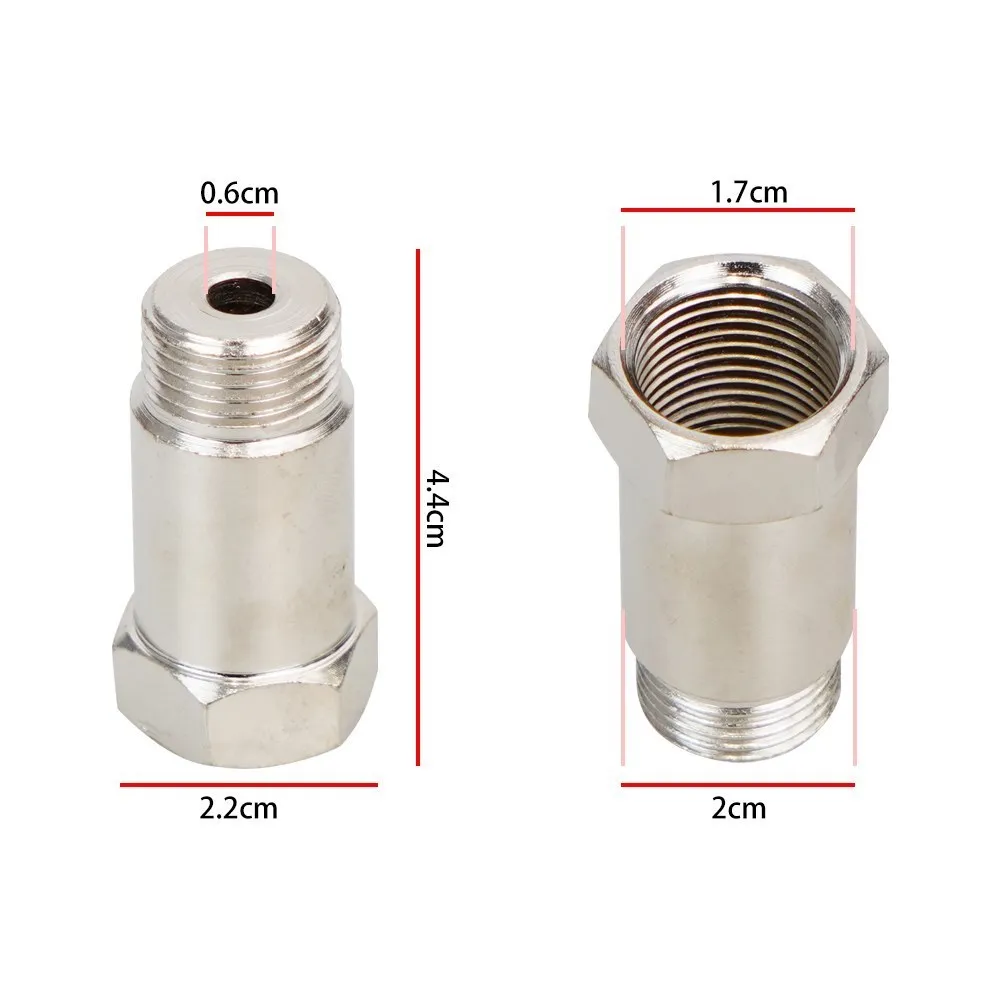 Universal 18MM Thread O2 Extension Spacer M18 x1.5 Exhaust Oxygen Sensor Bung Adapter 44mm Iron Plating Nickel Extender TP-1022