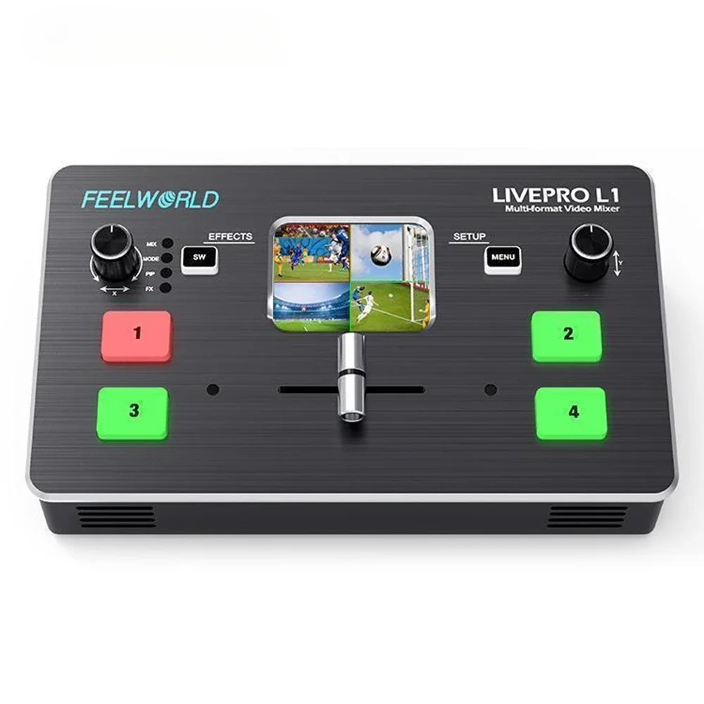 

EELWORLD LIVEPRO L1 V1 Live Streaming Video Switcher 4xHDMI Vmix Mini Switcher Control Panel for Vmix OBS New Media Live Youtube