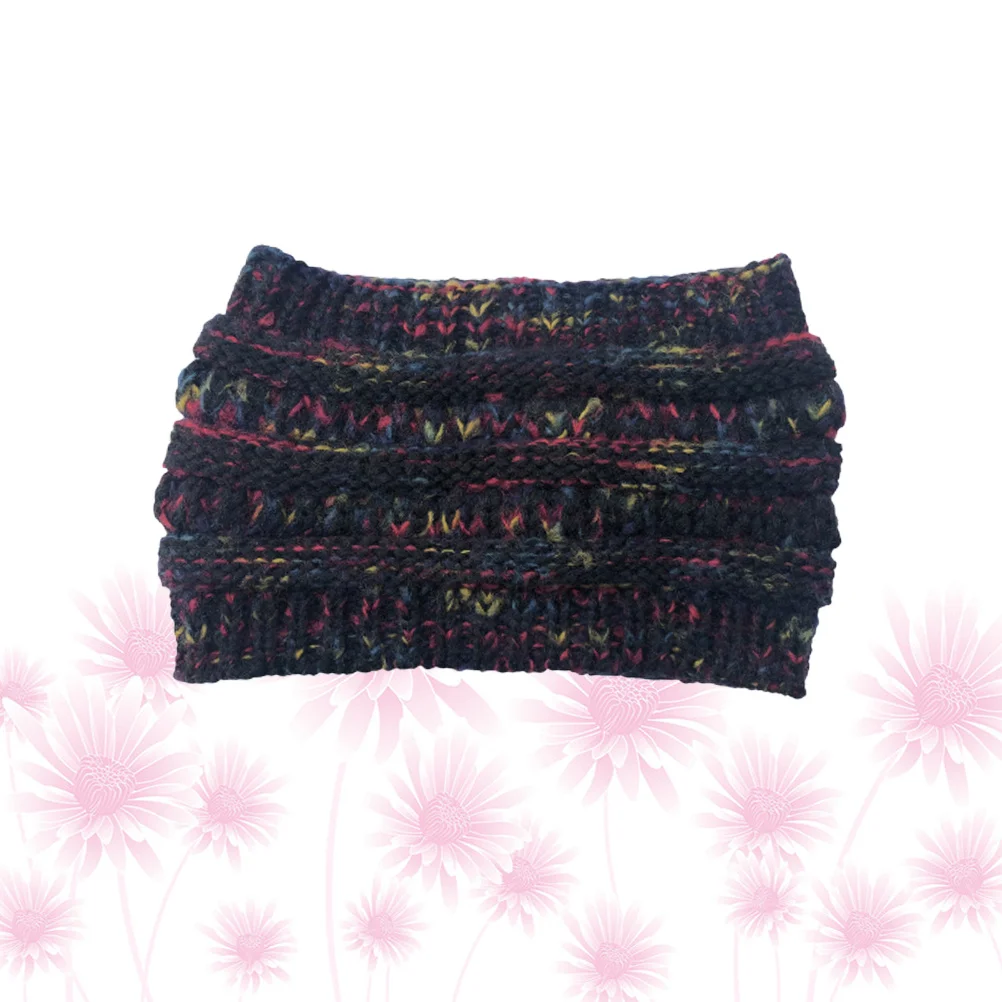 

Knitted Woolen Yarn Ponytail Beanie Thick Fashion Hat for Outdoor Camping Warm Hair Band Spot Empty Cap