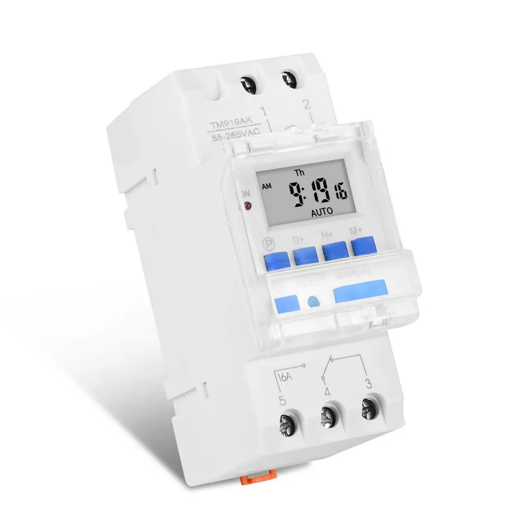 

TM919A Time Controller Electronic Weekly 7 Days Programmable Digital Industrial Relay Timer Switch 16A Din Rail Mount Wholesale