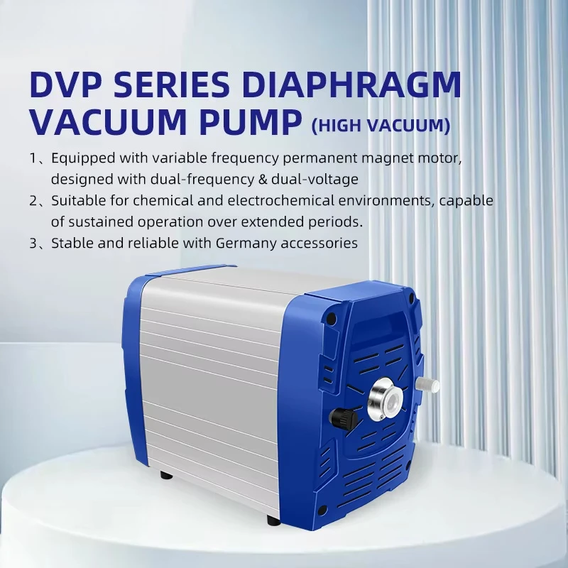 PTFE Diaphragm Vacuum Pump, Chemical Corrosion Resistant Industrial Pump with Filter for Laboratory Chemical Process