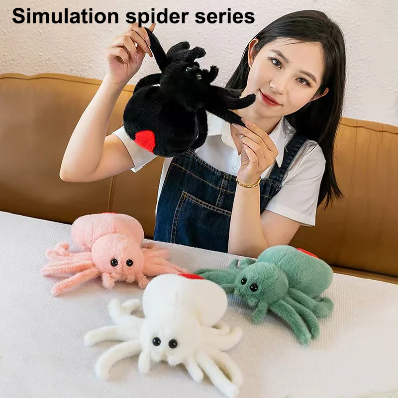【New】Cute 25cm Plush Toy Plush Reptile Simulation Spider Hallows' Day Crawling Pet Doll