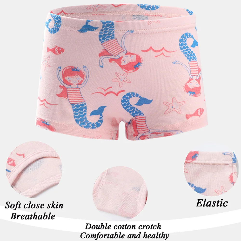 3/6 Pcs Kinder Mädchen Höschen Sets 100% Baumwolle Hübsche Cartoon Einhorn Druck Unterwäsche Für Mädchen Kleinkind Unterwäsche Boxer atmungsaktiv – Detail 2