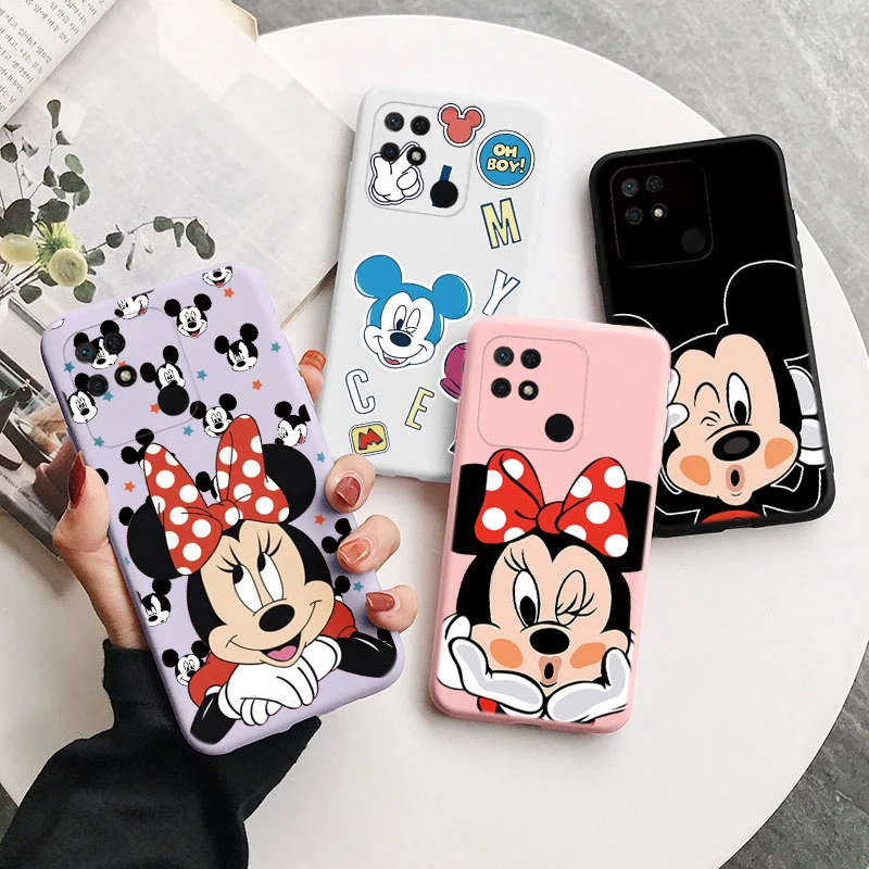 Pink Mickey Mouse Disney Funda For Redmi 10C 10 10A Soft Silicone Siling Back Cartoon Phone Case For Xiaomi Redmi 10 C 10C Capa