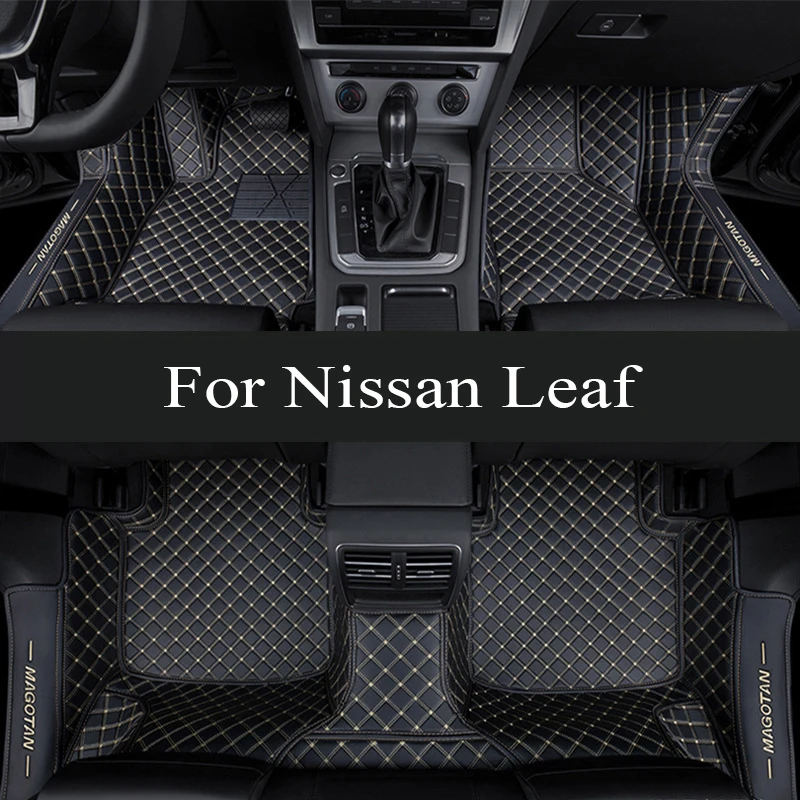 

Car Floor Mats For Nissan Leaf ZE1 2018~2022 Luxury Leather Mat Durable Pad Carpets Interior Parts Rugs Set Car trunk mat 2019