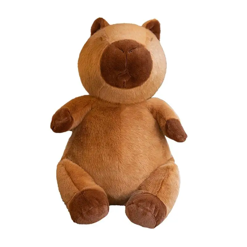 Poupées en peluche mignonnes de Capybara, oreiller en peluche, jouet doux, conception assise chanceuse, adapté au lit, à l'intérieur de la maison
