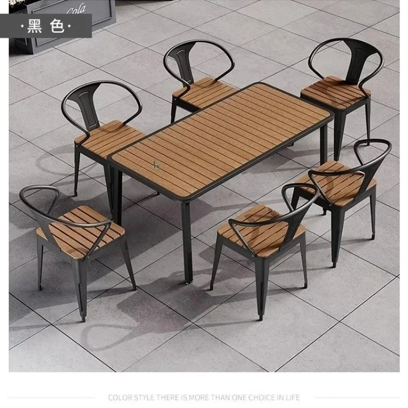 Casual dining table Garden Open-air balcony Cafe Table and chair combination