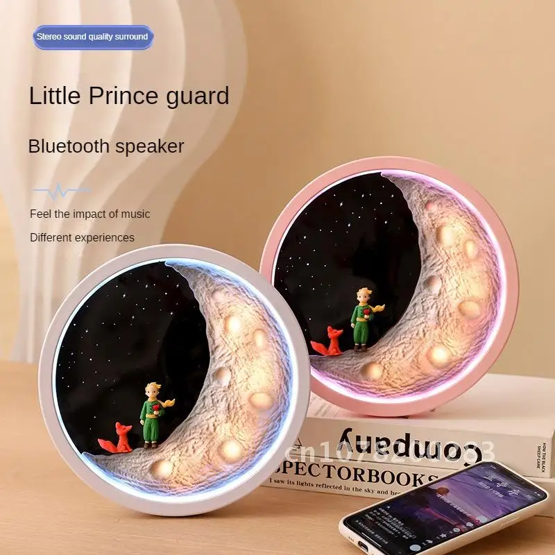 Small Prince Protects Wireless Bluetooth Speaker Stereo Surround Sound Birthday Gift Subwoofer Creative Cartoon Home Decor