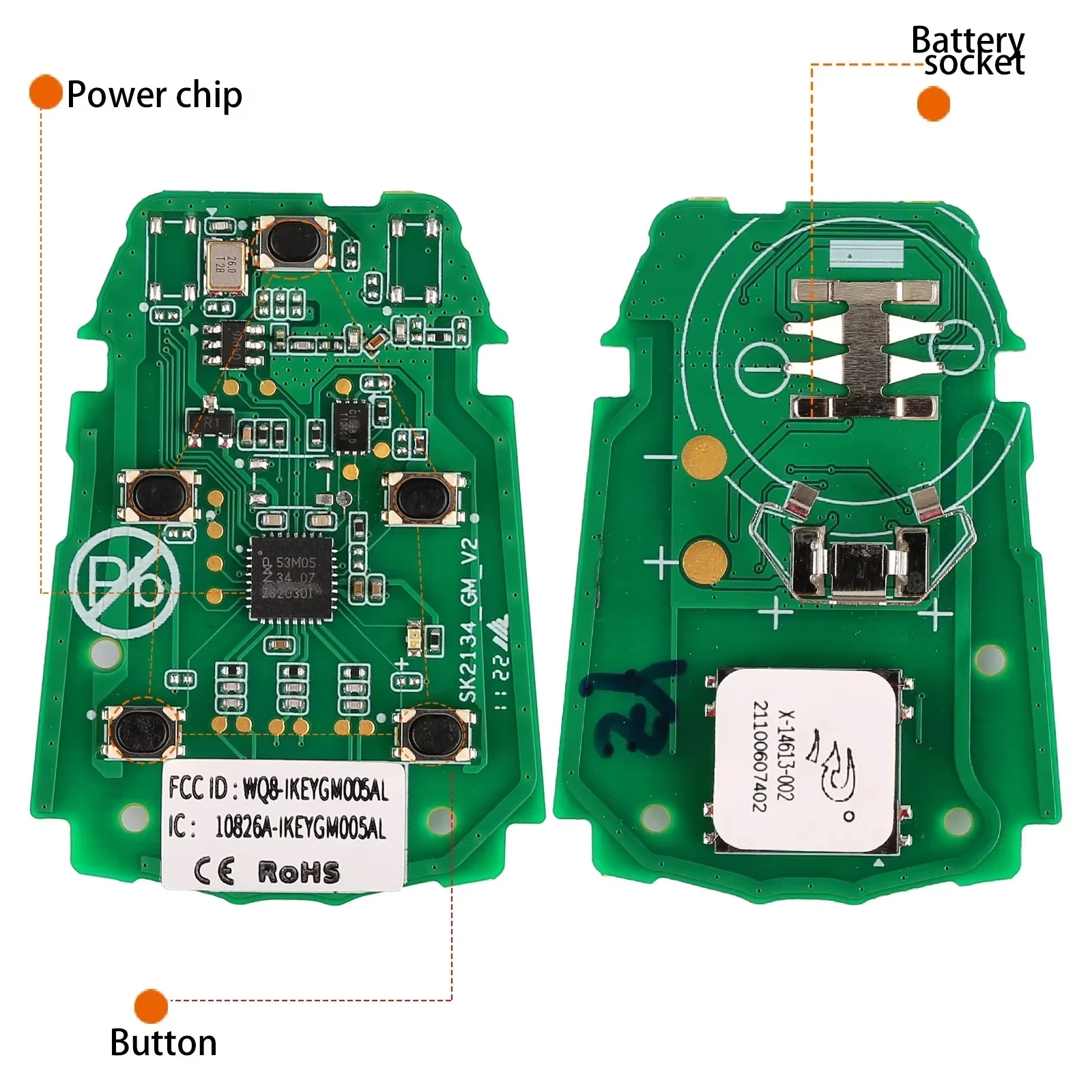 AUTEL Smart Key GM004AL GM005AL Used with MaxiIM KM100 KM100E IM508 IM608 PRO MAXIIM IKEY Premium Style Car Remote Key