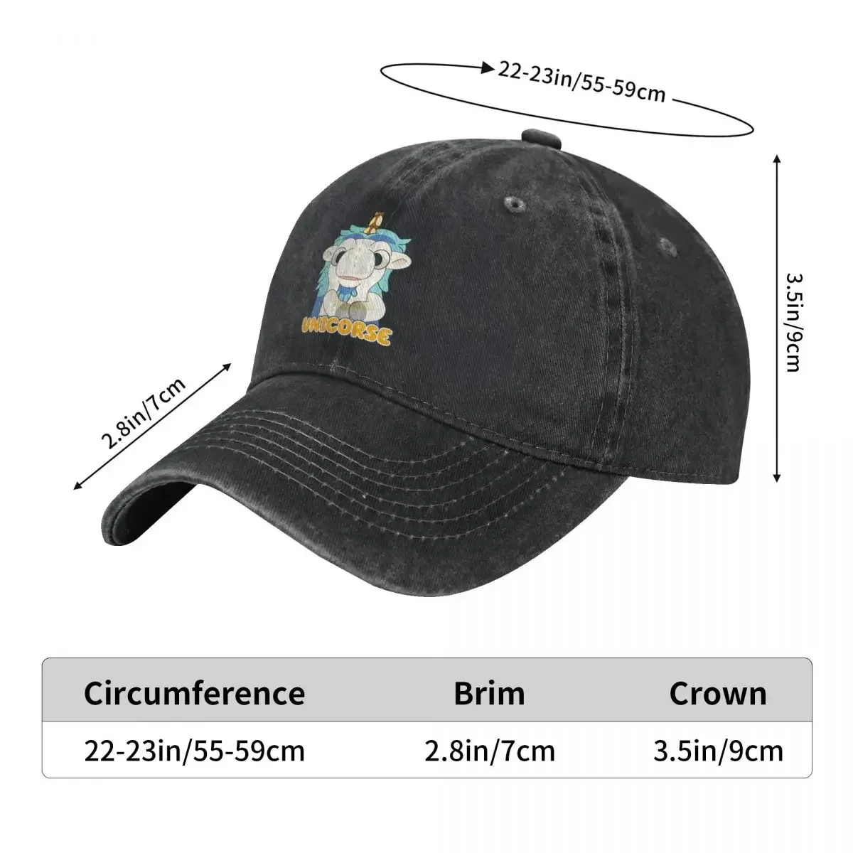 Cute Unicorse Casual Baseball Cap Summer Hot Anime Blueyed Trucker Hat Sun-Proof Outdoor Sports Snapback Cap Men Women Caps