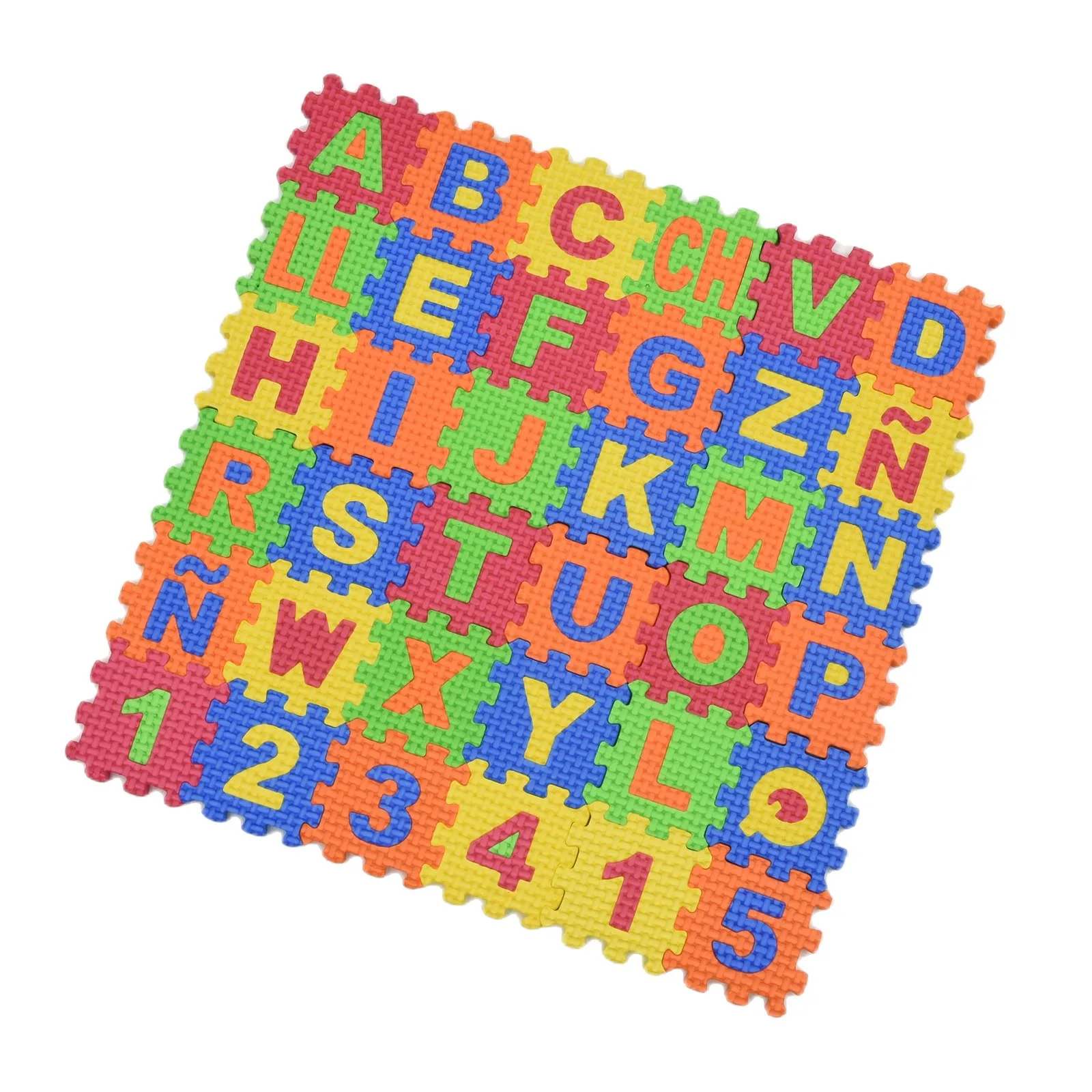 36Pcs/Set Spanish Children Kids Novelty Alphabet Number EVA Puzzle Learning Play Mats Toy Interlocking Puzzles Foam Letter Cubes