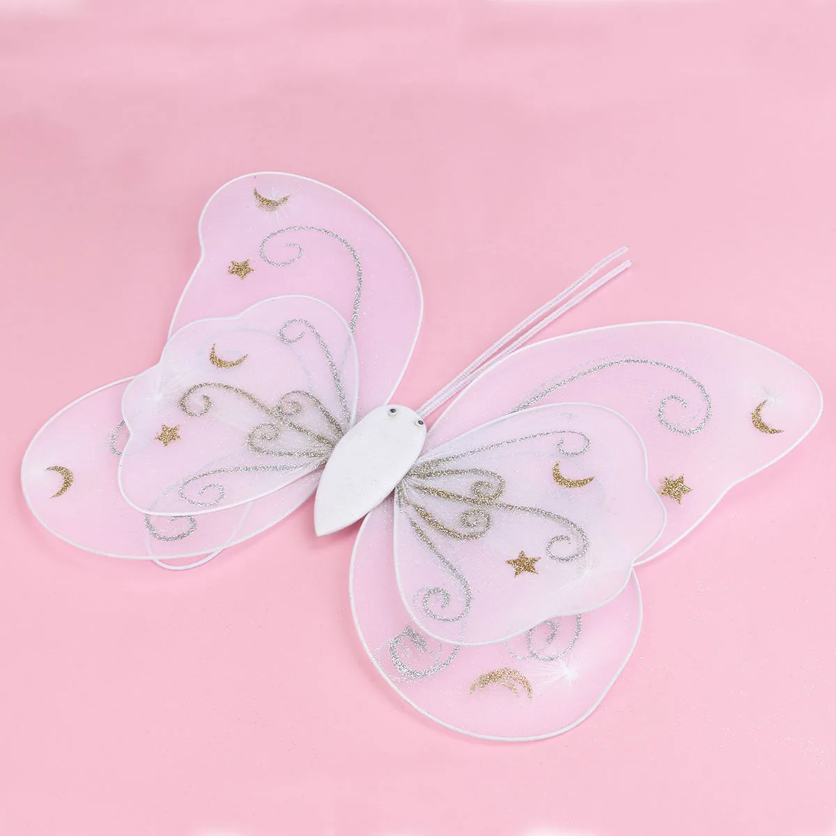 مجموعة أزياء الجنية البيضاء مكونة من 3 قطع مع عصابة رأس على شكل أجنحة للأطفال في أداء المدرسة في الهالوين وجناح الأطفال