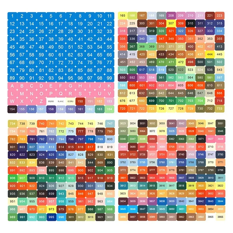 TTKK Set Label stiker, Stiker nomor warna, stiker Label kotak penyimpanan seni berlian