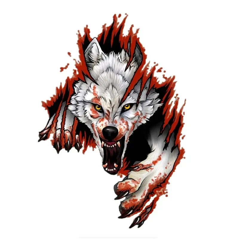 

1Pcs Angry Wolf Reflective Sticker Decal 6 inches - Vinyl Car Bumper Decal Truck Laptop Macbook