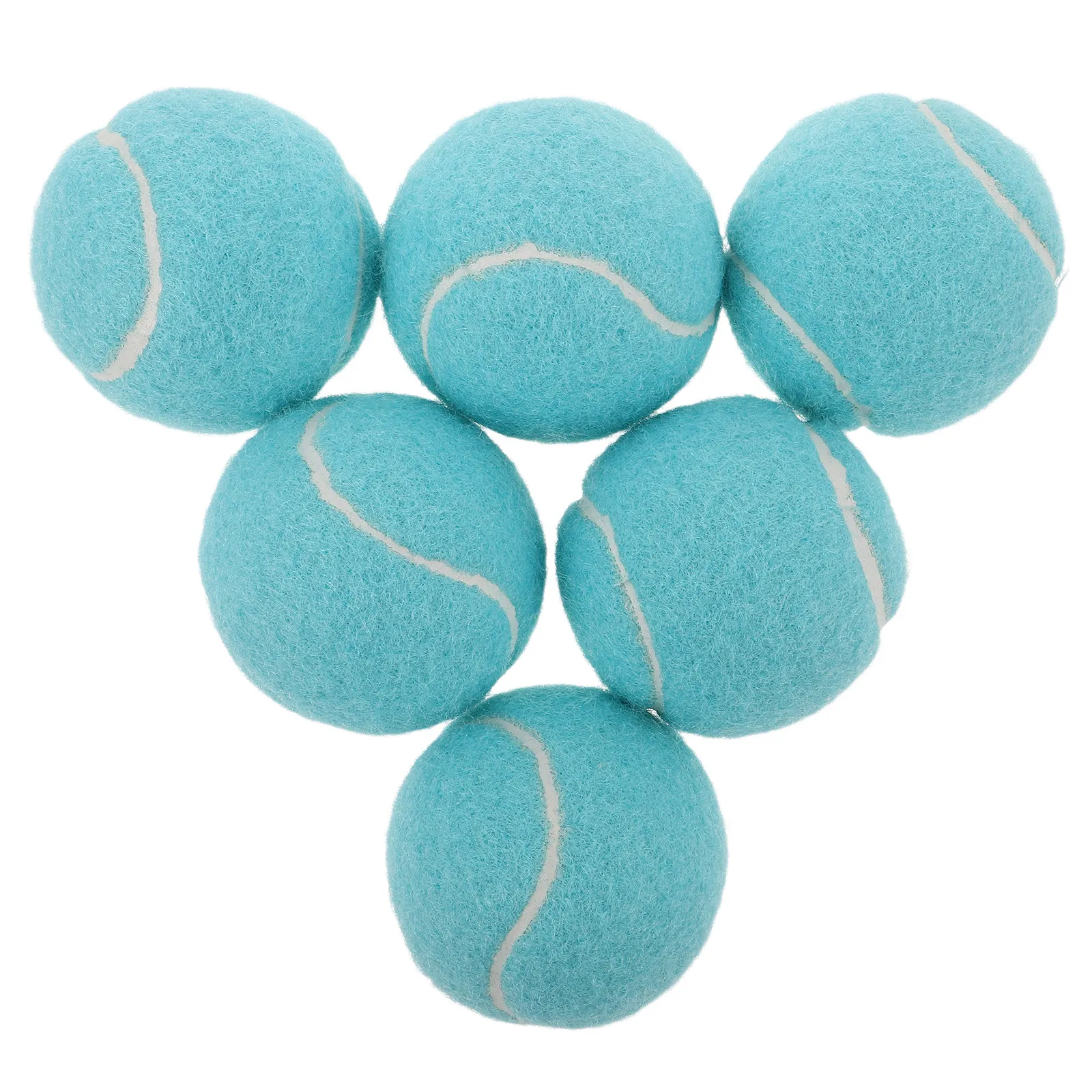 

Набор из 6 игривых теннисных тренировочных мячей небесно-голубого цвета из резины для начинающих, для тренировок по теннису, спортивный инвентарь для молодежи