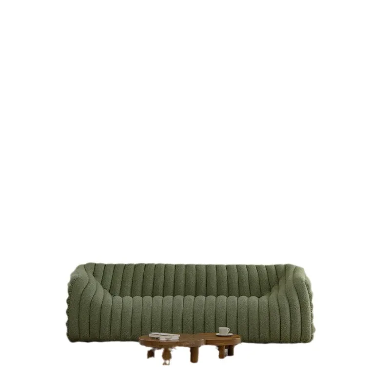 أريكة عش صوف الضأن على الطراز الفرنسي القديم لغرفة المعيشة صف مستقيم لشخص واحد مصمم أريكة قماش غير رسمية من القرون الوسطى