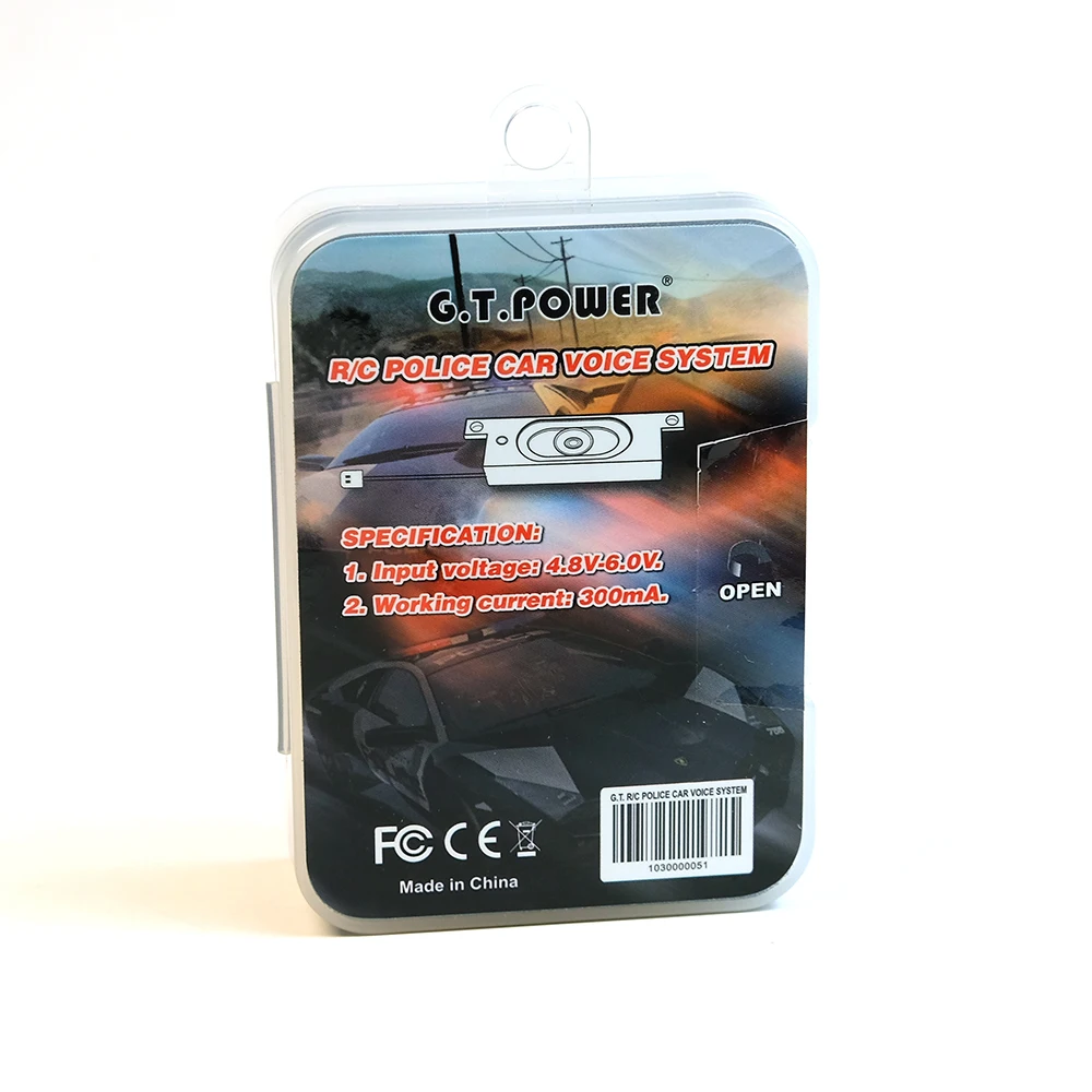 جي تي. نموذج الطاقة RC سيارة الشرطة صوت صفارة الإنذار ل 1/10 الزاحف الانجراف 1/14 شاحنة تاميا TRX4 SCX10 سكانيا مان HSP HPI كيوشو