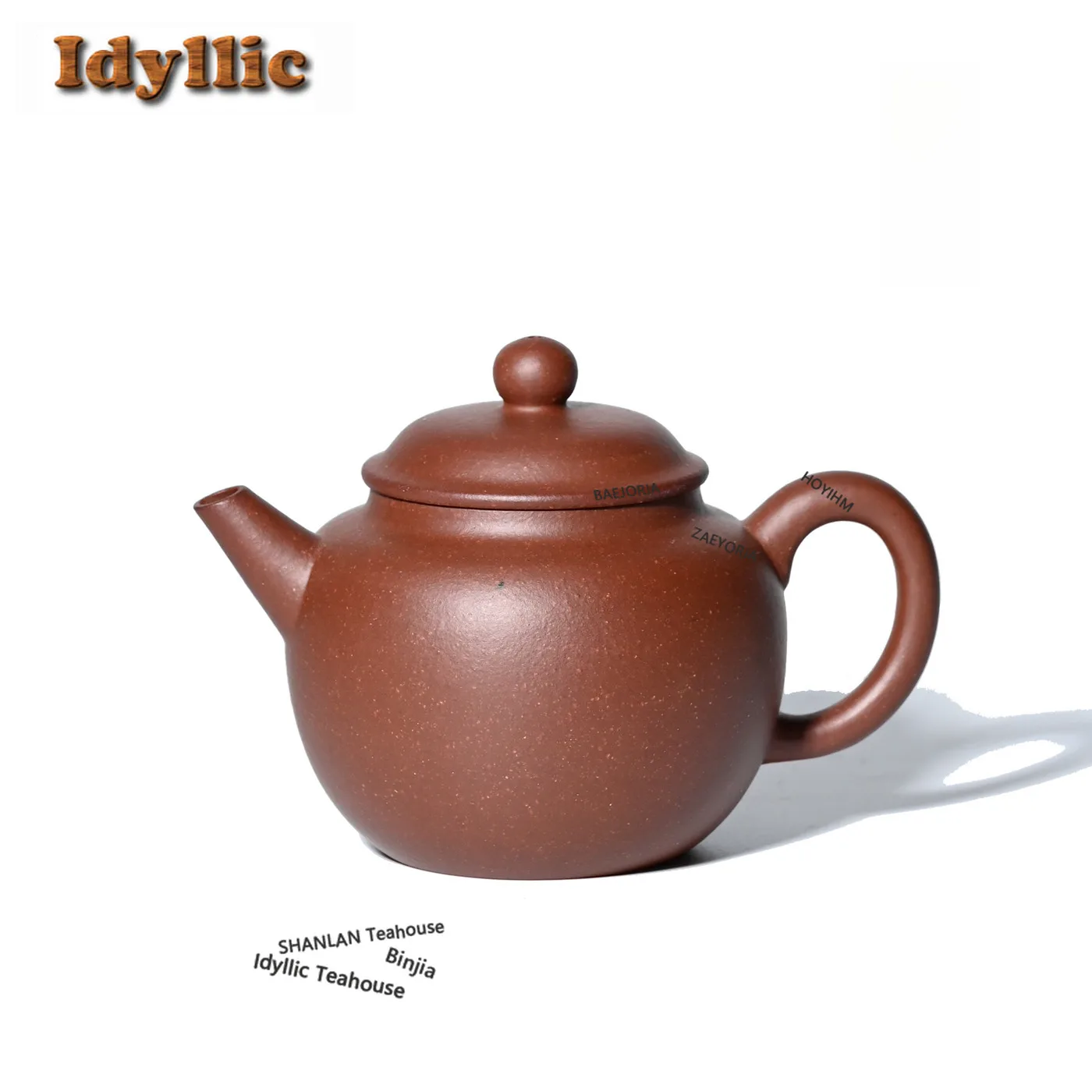 HOYIHM 310ml Round Bead Vintage Yixing Purple Clay Teapots Handmade XXXX Pot Raw Ore XXX Mud Kettle Zisha Tea Set Decoration Cha