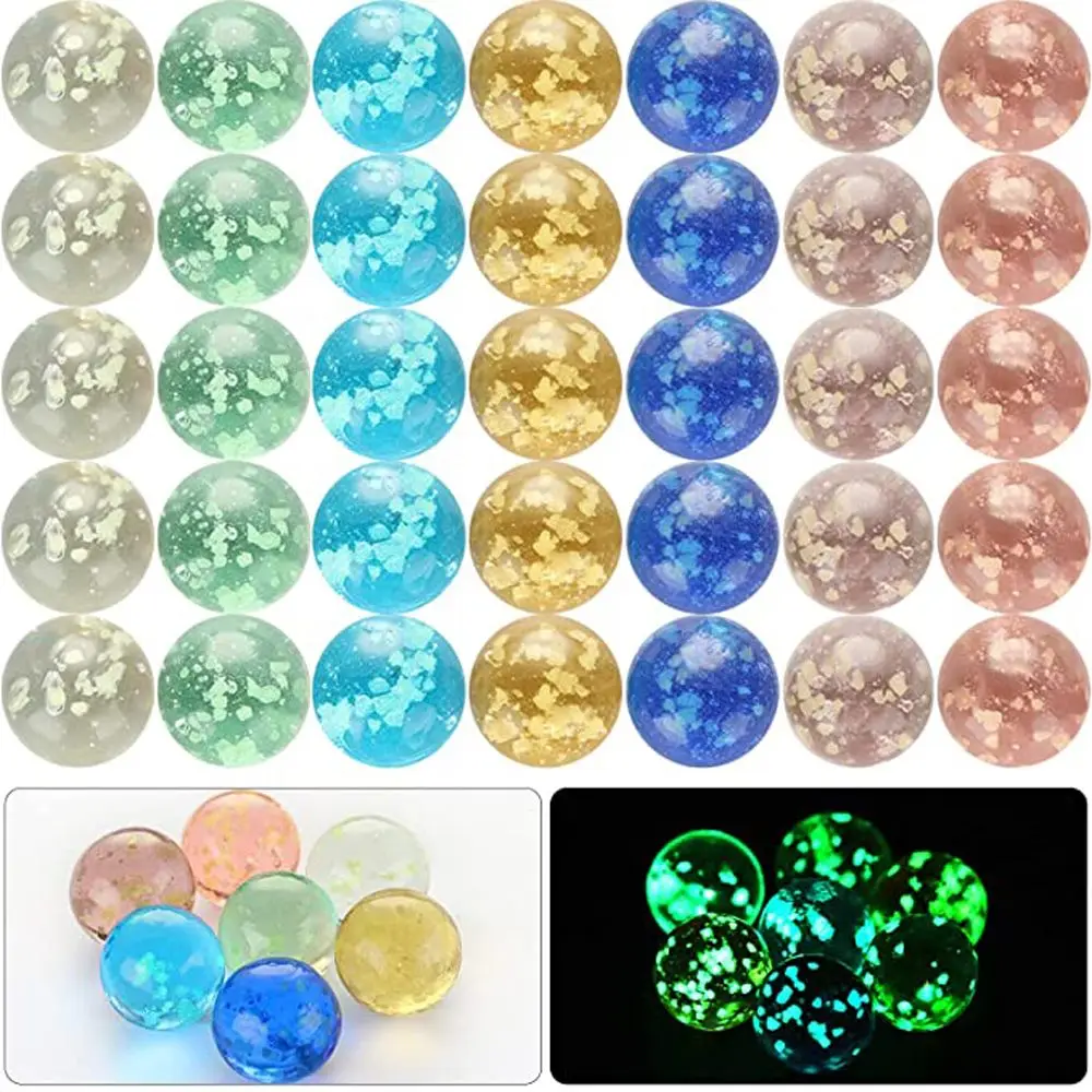 Fish Tank Marble Run Bouncing Ball Machine Beads Marble Games Small Marbles Luminous Glass Ball Glass Marbles Pinball Machine