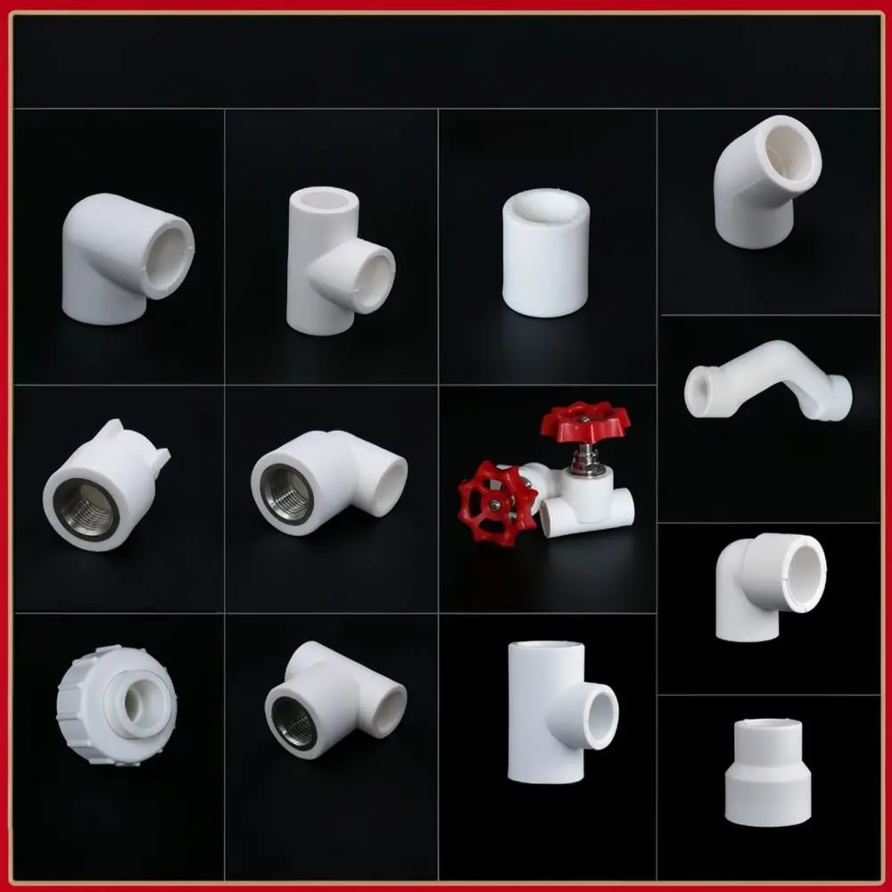 PPR Pipe Fitting Connector Tee Elbow Threaded Adapter Plumbing Supplies For Household Water Pipe Project