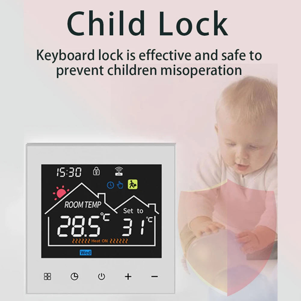 وحدة تحكم تسخين WiFi ذكية تعمل بالطبيق للاستخدام المنزلي تدعم التسخين الكهربائي 16A وربط حزام تسخين المياه 3A #5