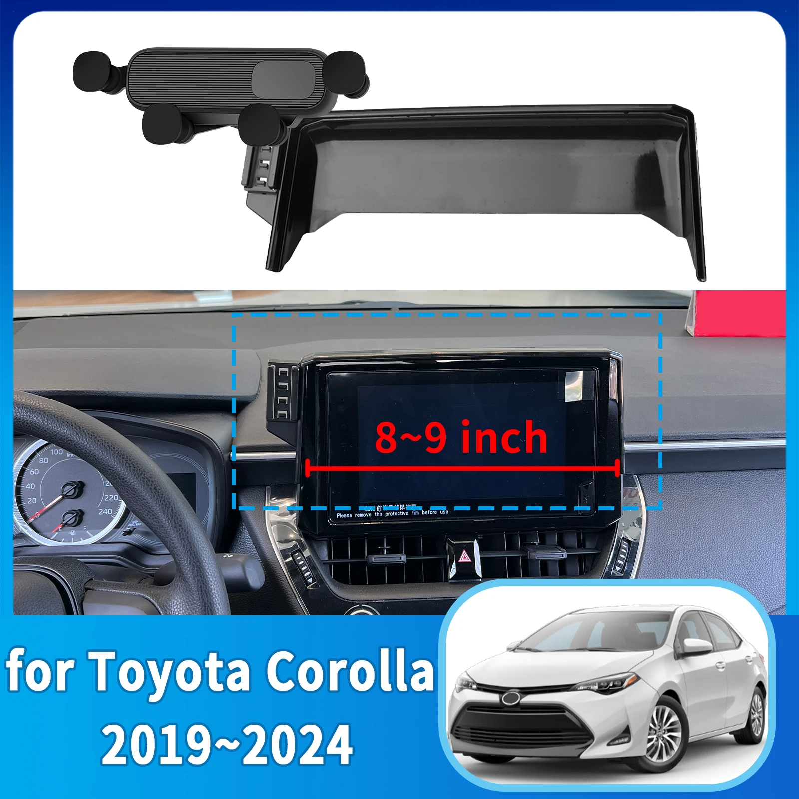 

fit for Toyota Corolla E210 2019-2024 8/9in Phone Holder, Dashboard Screen Mount Bracket Easy Installation​​ Car accessoires