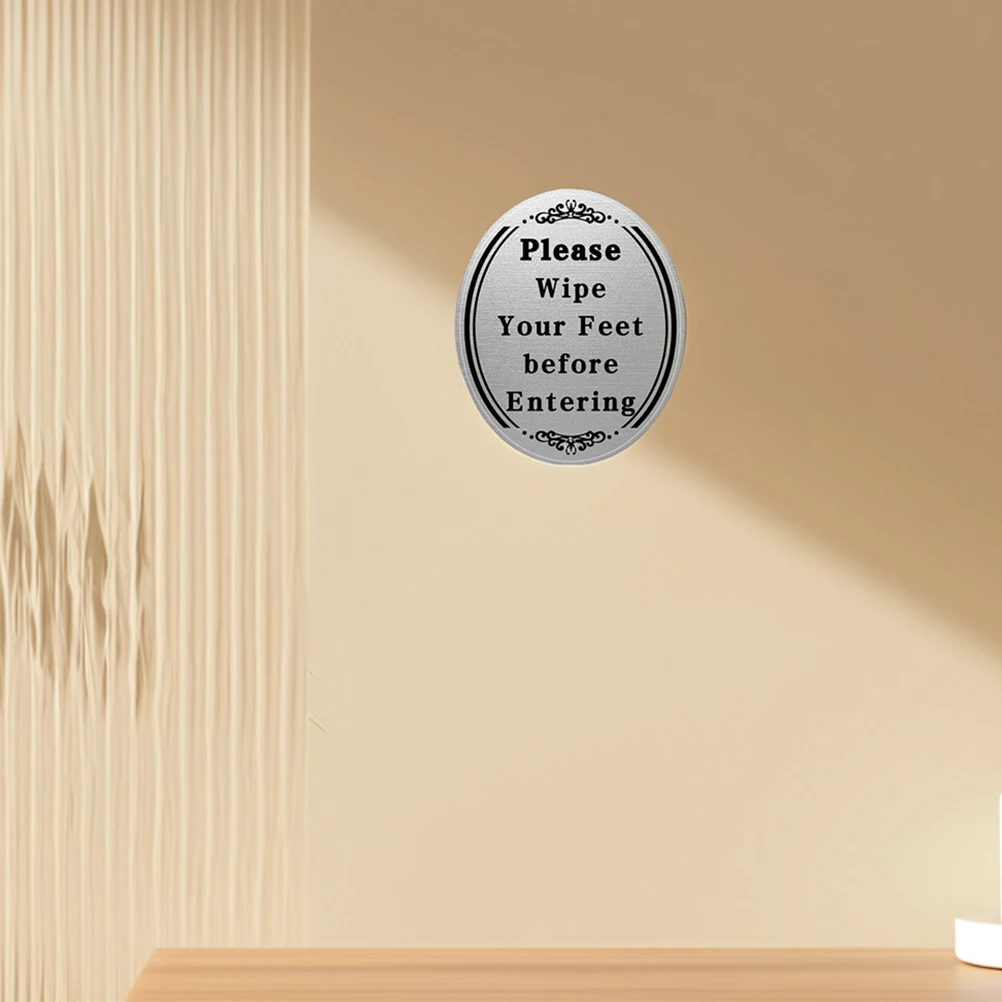 

2 Sets Pvc Please Wipe Your Feet Before Entering Sticker Wall Adhesive Decal Entryway Floor Sign Self-Adhesive Home