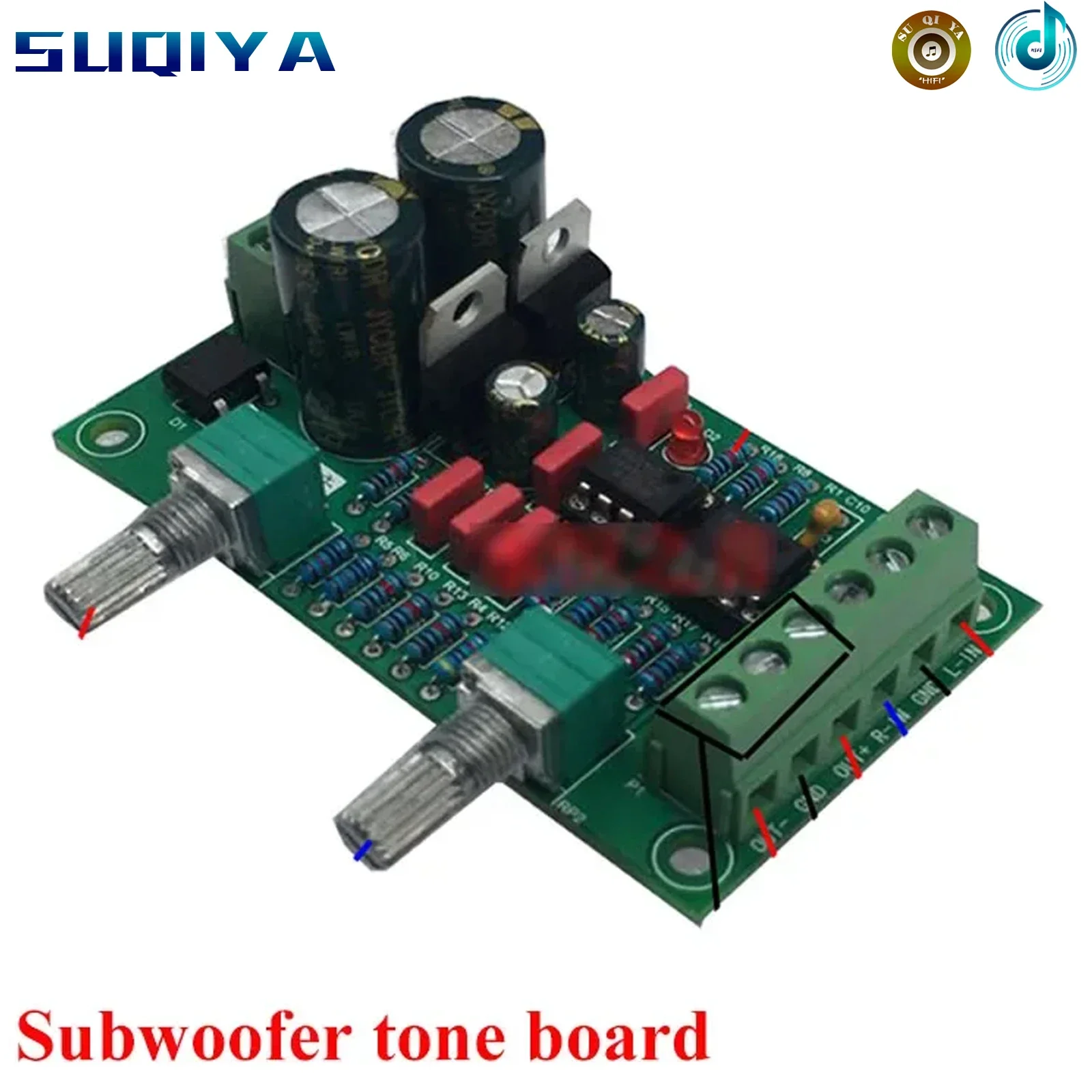 

Subwoofer Tone Control Board Subwoofer Preamplifier Board with Bass Band Adjustment and Bridge BTL Function