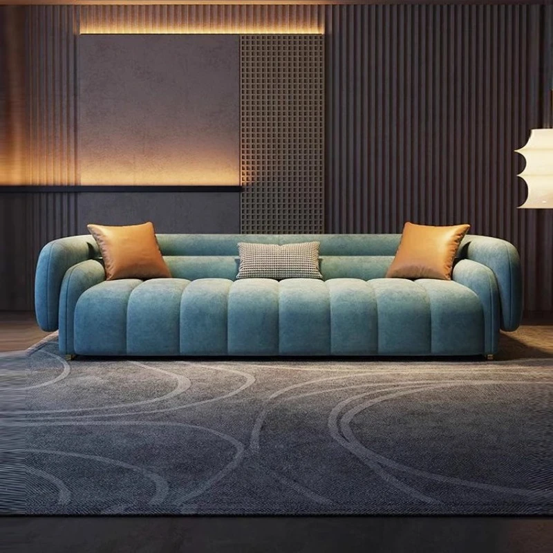 

piano keys reception straight row cream wind simple sofa Minimalist Modern Fabric l shaped cloud sectional living room sofas